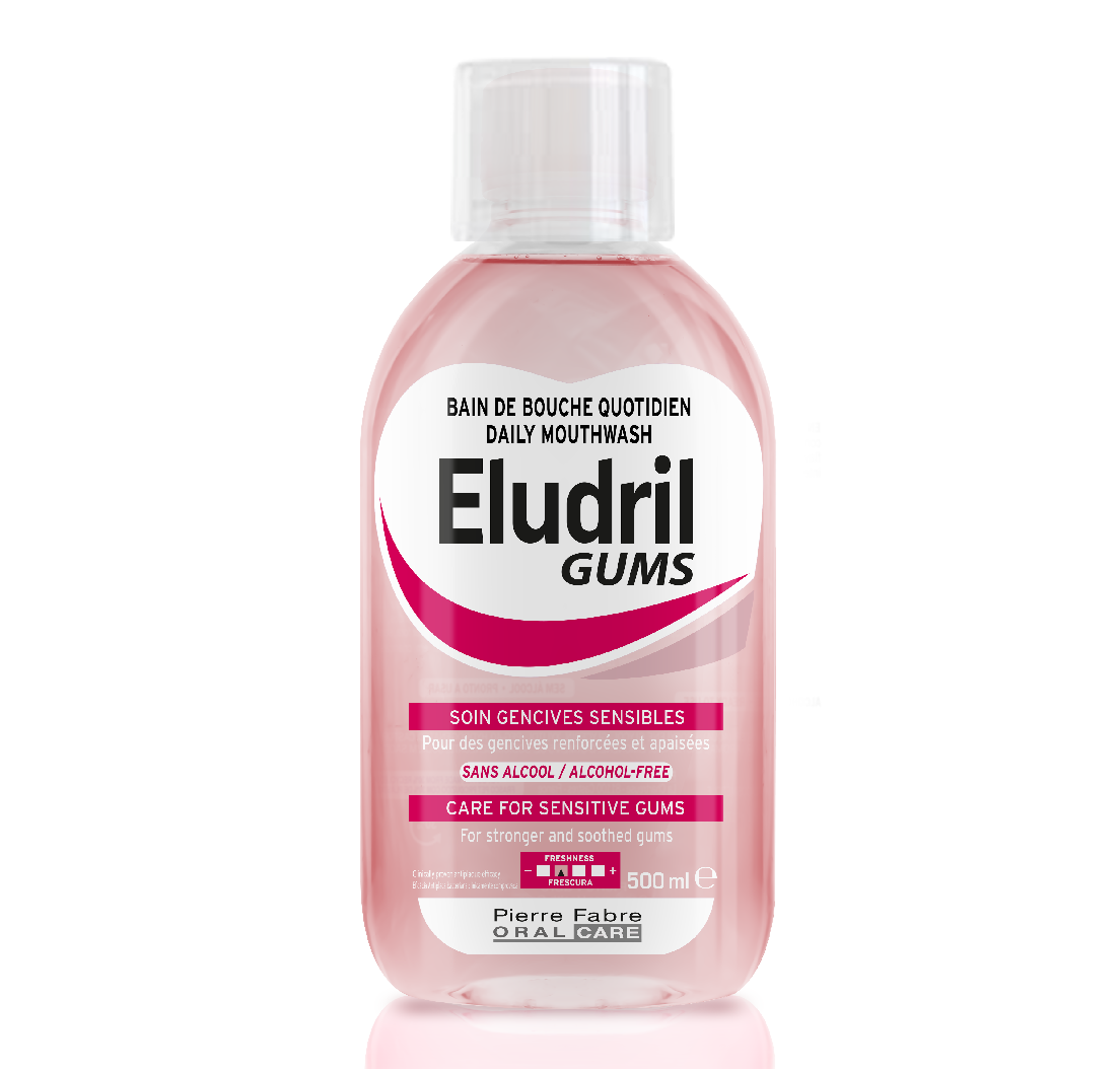 Eludril Gums – Ежедневна вода за раздразнени венци